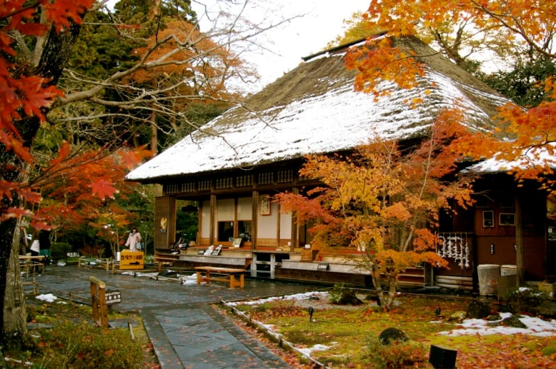 Entsuin Temple in Autumn, Miyagi.