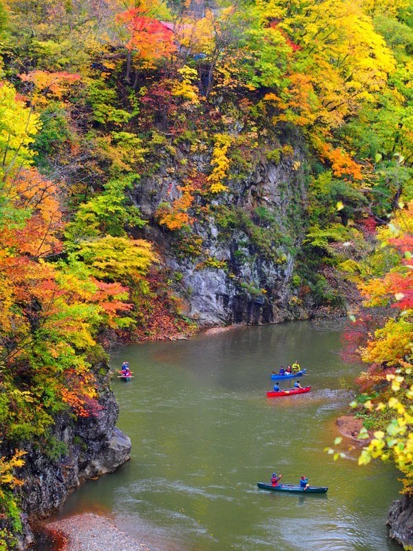 Canoeing in Jozankei, Sapporo