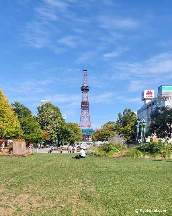 Sapporo TV Tower from Odori Park, Sapporo.