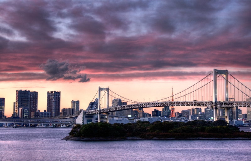 Rainbow Bridge at Odaiba, Tokyo