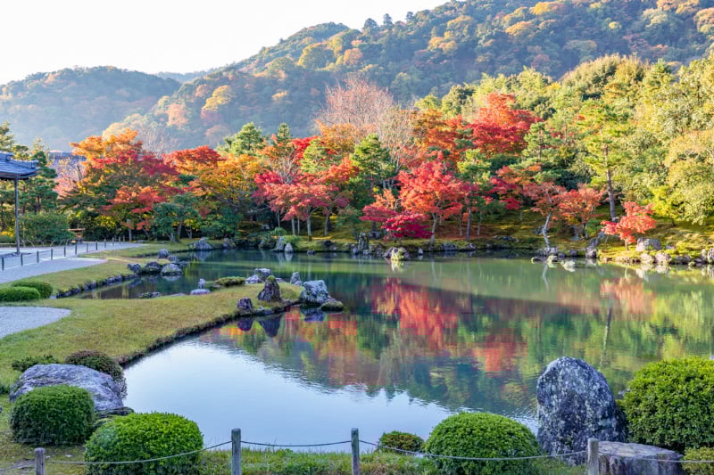 Tenryuji Temple's garden in Autumn, Kyoto